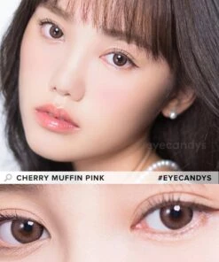 I-Sha Shine Smile Cherry Muffin Pink -Contact Lens Shop i Sha Shine Smile Cherry Muffin Pink model 2