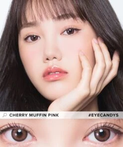 I-Sha Shine Smile Cherry Muffin Pink -Contact Lens Shop i Sha Shine Smile Cherry Muffin Pink model