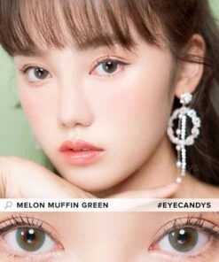 I-Sha Shine Smile Melon Muffin Green -Contact Lens Shop i Sha Shine Smile Melon Muffin Green model