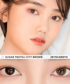 I-Sha Sugar Pasteli City Brown -Contact Lens Shop idol sugar pasteli city brown model 2