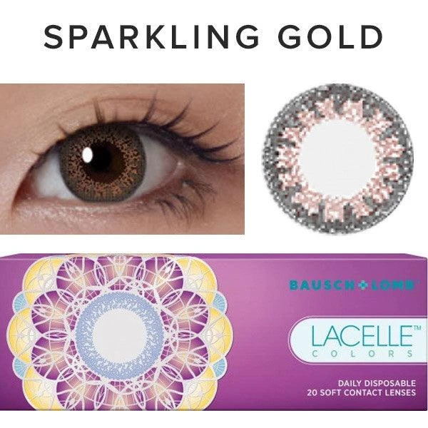 Bausch & Lomb Lacelle Colors Sparkling Gold (30pk) 3 Bausch & Lomb Lacelle Colors Sparkling Gold (30pk) - Image 3