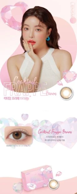 LensMe Cocktail Frappe Brown 10 LensMe Cocktail Frappe Brown -Contact Lens Shop lensme cocktail frappe brown model 2 01