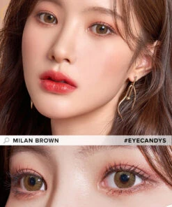 EyeCandys Pink Label Metropolis Milan Brown -Contact Lens Shop milan brown model 2