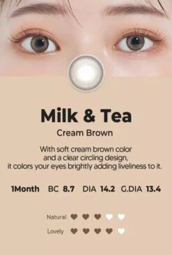 Chuu Milk & Tea Cream Brown 13 Chuu Milk & Tea Cream Brown -Contact Lens Shop milkteacreambrown details 01 model