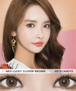 NEO Clover 4 Tone Brown (KR) -Contact Lens Shop neo lucky clover brown n424 color contact lens model 2