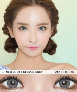 NEO Clover 4 Tone Grey (KR) -Contact Lens Shop neo lucky clover grey n425 color contact lens model 2