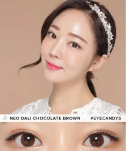 NEO Dali Chocolate Brown (KR) -Contact Lens Shop neo n013 dali chocolate brown circle contact lens model 2