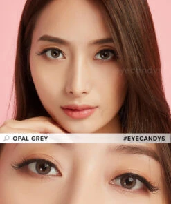 EyeCandys Opal Grey -Contact Lens Shop opal grey model 2