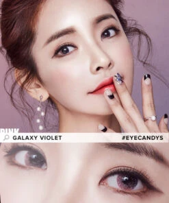 Pink Label Galaxy Pink -Contact Lens Shop pink label galaxy pink model 2