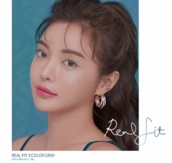 LensMe Akma RealFit 3 Color Gray (30pk) -Contact Lens Shop realfit3color gr model 08
