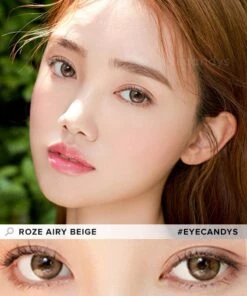 I-DOL Roze Airy Beige Brown -Contact Lens Shop roze airy beige model