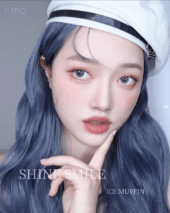 I-Sha Shine Smile Ice Muffin Blue -Contact Lens Shop shinebluecontactlensmodel