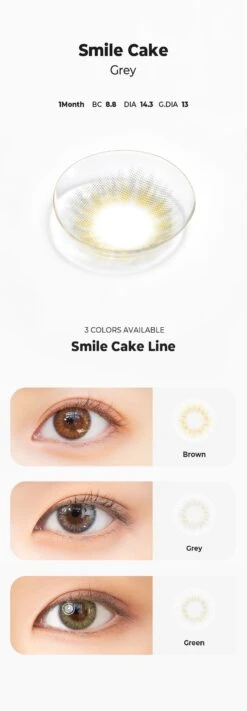 Chuu Smile Cake Grey 12 Chuu Smile Cake Grey -Contact Lens Shop smile cake gray eng 13model